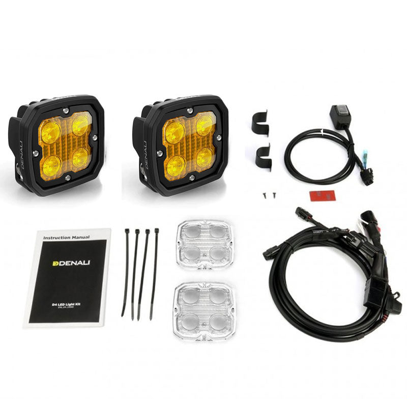 DENALI Electronics D4 LED Pods Kit & DataDim™ Technology Motorbike Lights