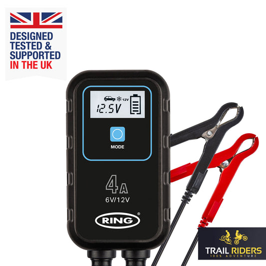 Ring SMARTCHARGE Motorcycle Battery Charger Maintainer 4A 6A 8A Lithium AGM