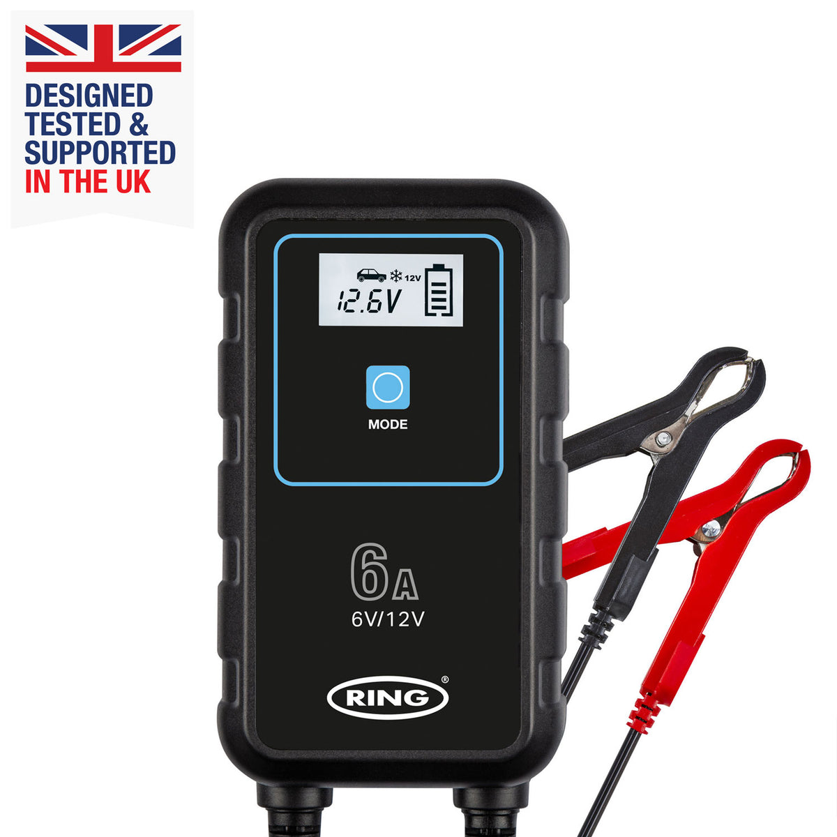 Ring SMARTCHARGE Motorcycle Battery Charger Maintainer 4A 6A 8A Lithium AGM