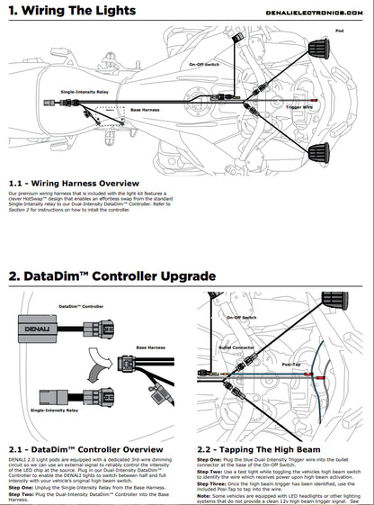 DENALI Electronics DataDim™ Dual Intensity Controller for Driving Light Harness