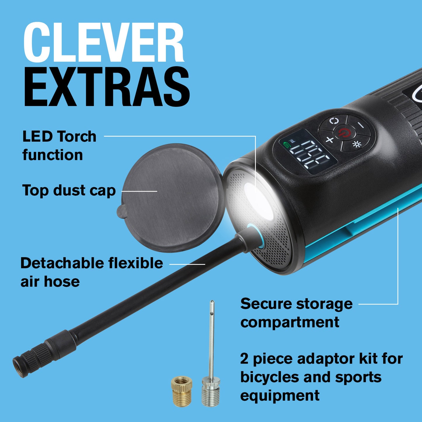 Ring Handheld Digital Tyre Inflator Rechargeable with internal power bank