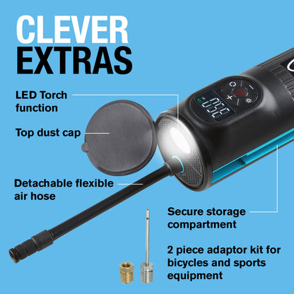 Ring Handheld Digital Tyre Inflator Rechargeable with internal power bank