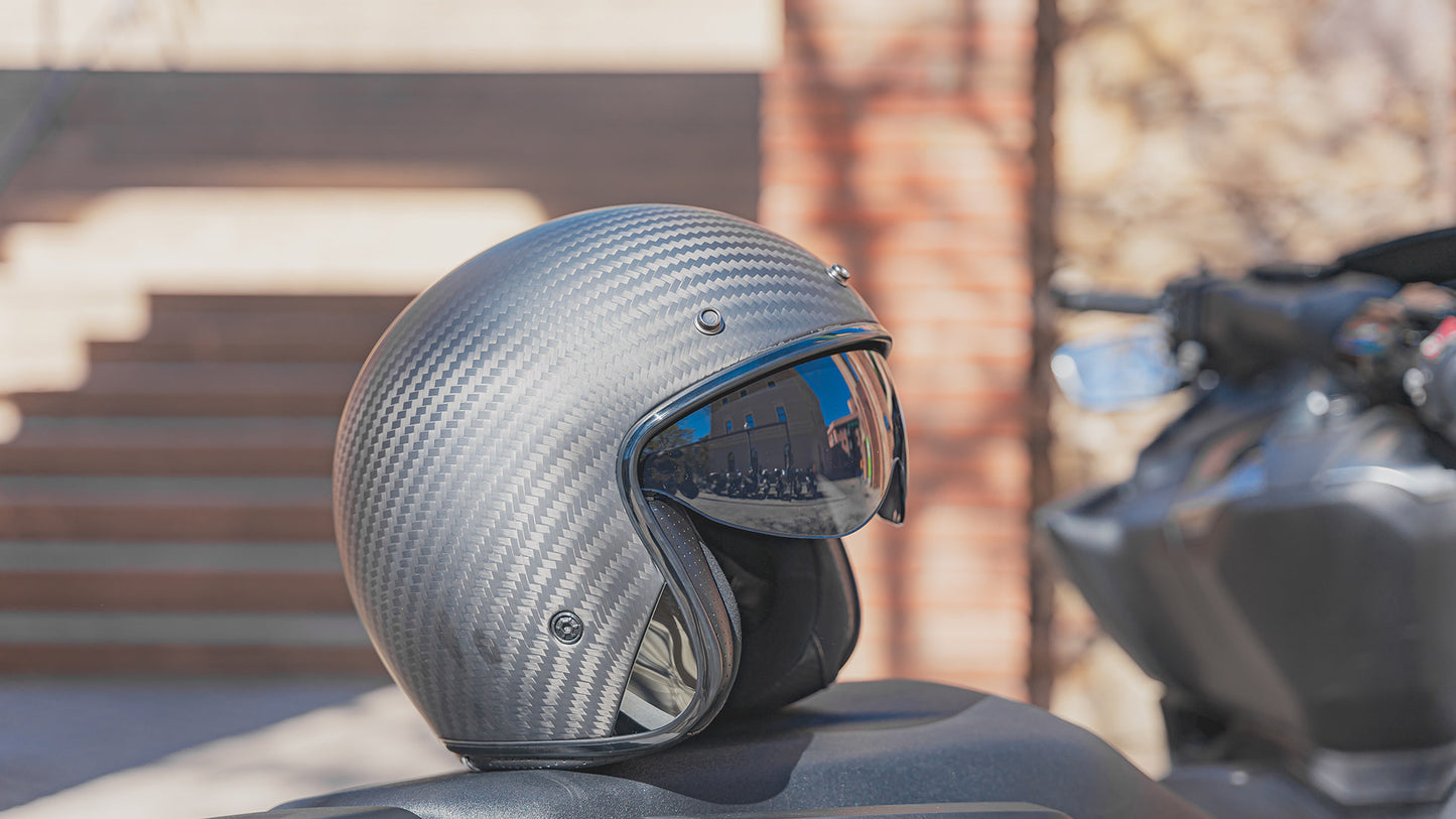 LS2 OF601 BOB II CARBON OPEN FACE HELMETS