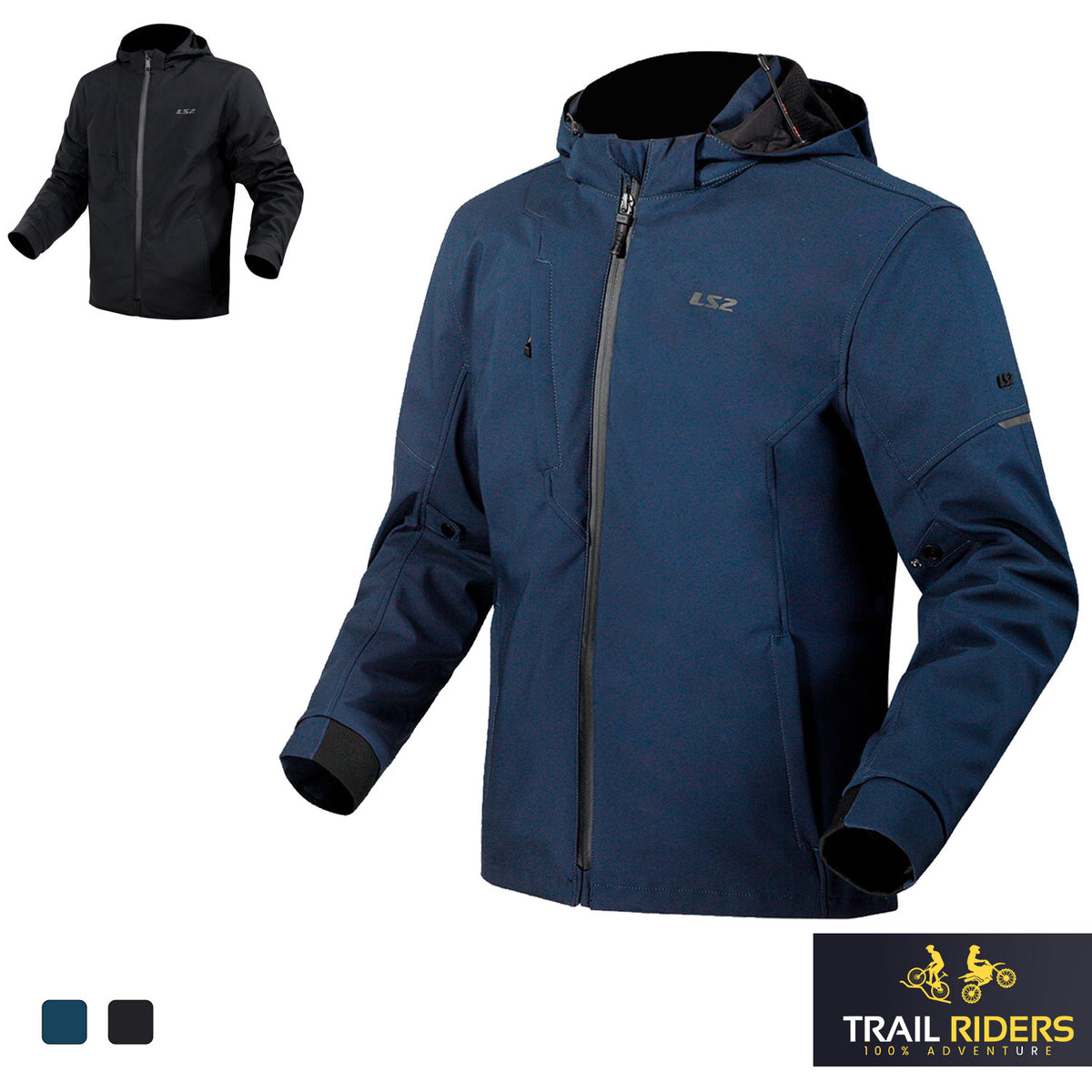 LS2 Bolton Waterproof Motorcycle Jacket Softshell Thermal CE Armour Mens