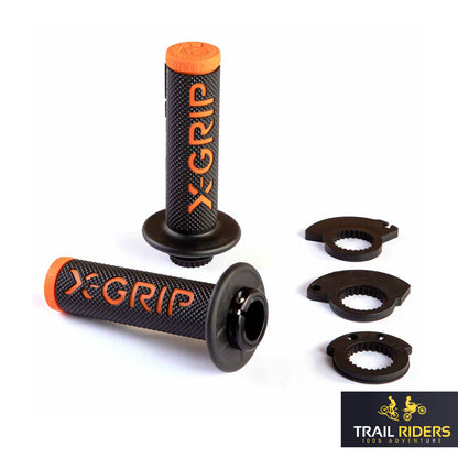 X-GRIP BRAAAAP Lock On Grips MX Motocross Enduro KTM Husqvarna GasGas 6 Colours