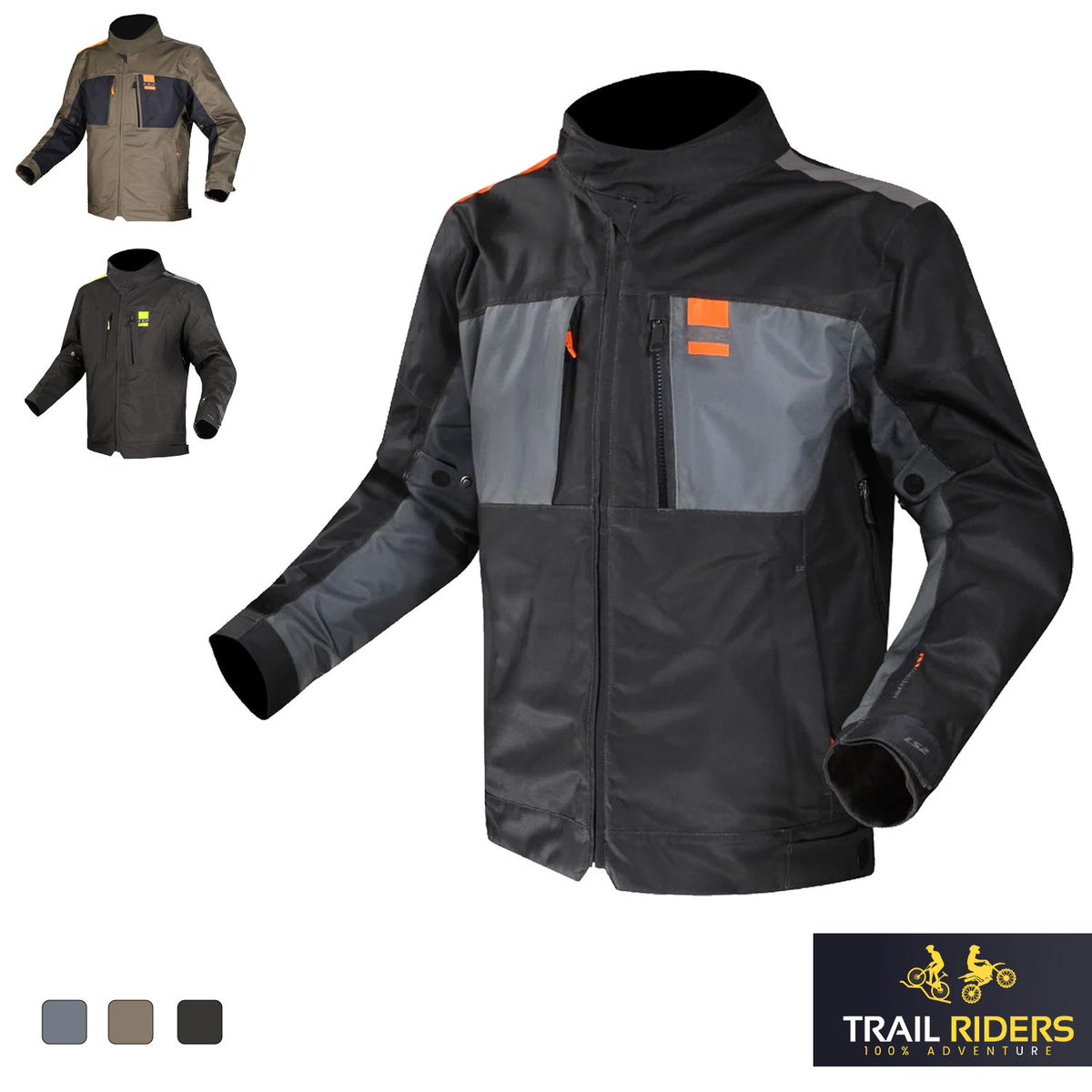 LS2 Titanium Waterproof Motorcycle Jacket Laminated Thermal CE Touring