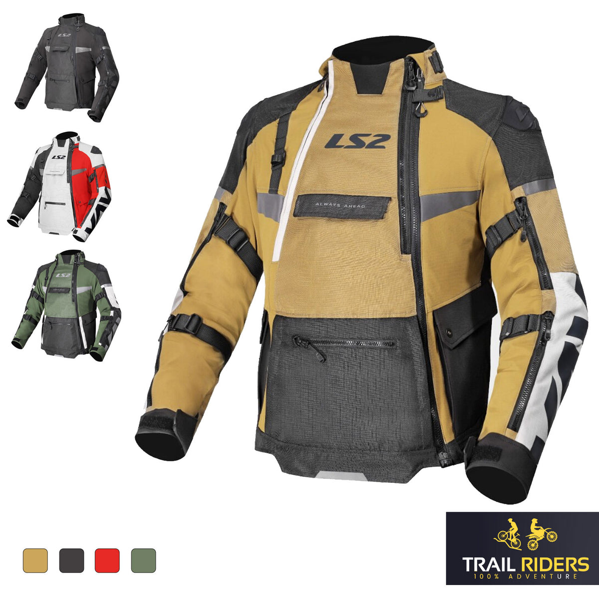 LS2 X-Master Waterproof Motorcycle Jacket Adventure Touring CE Level 2 AA