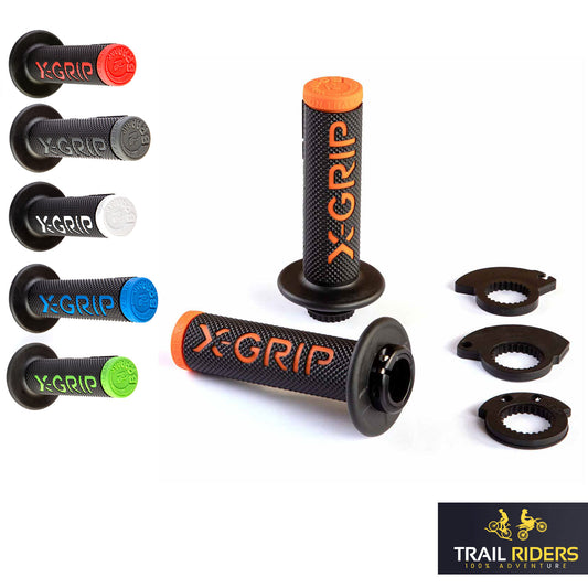 X-GRIP BRAAAAP Lock On Grips MX Motocross Enduro KTM Husqvarna GasGas 6 Colours