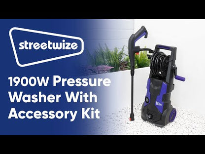 1900W Pressure Washer With Accessory Kit By Streetwize