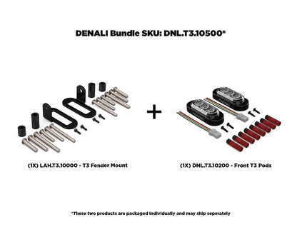 Denali T3 Front Switchback LED Turn Signal Pods with Fender Mount
