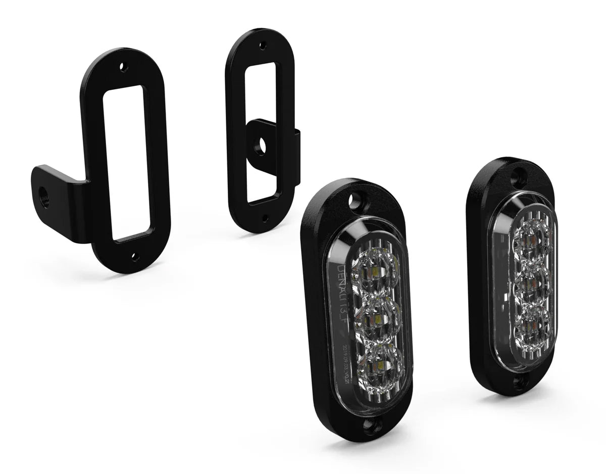 Denali T3 Front Switchback LED Turn Signal Pods with Fender Mount