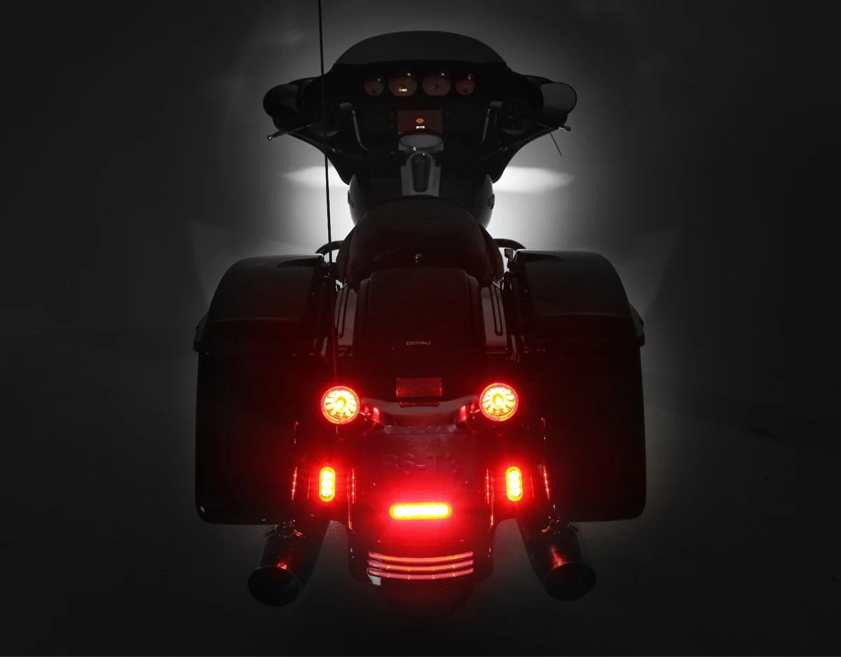 Denali T3 Rear Switchback LED Turn Signal Pods with License Plate Mount