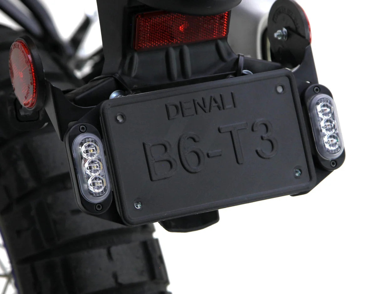 Denali T3 Rear Switchback LED Turn Signal Pods with License Plate Mount