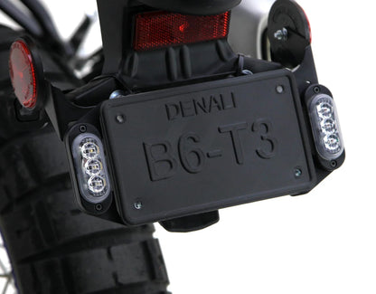 Denali T3 Rear Switchback LED Turn Signal Pods with License Plate Mount