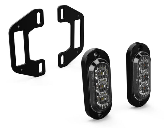 Denali T3 Rear Switchback LED Turn Signal Pods with License Plate Mount